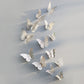Colorful Butterfly Art Wall Decoration Rose Gold Finish