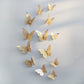 Colorful Butterfly Art Wall Decoration Rose Gold Finish