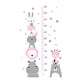 Animal Height Measurement Wall Stickers for Kids