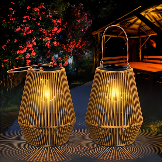 Natural Bamboo Solar Powered Lantern - HappyKidMart