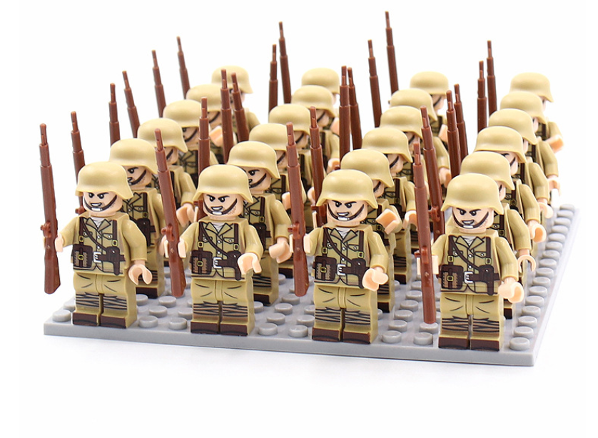 Historic WWII Military Building Blocks Figure Set