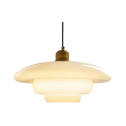 Vintage Pendant Lamp | Tiered Glass Drop Shade
