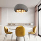 Sleek Black Glass Globe Pendant Light