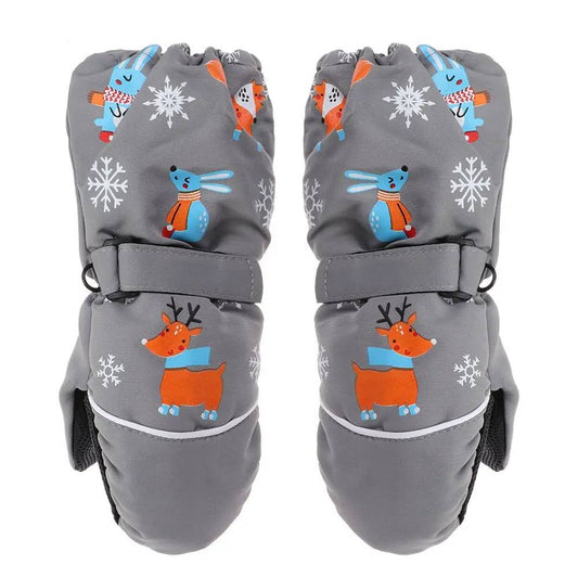 Waterproof Winter Rabbit Kids Gloves