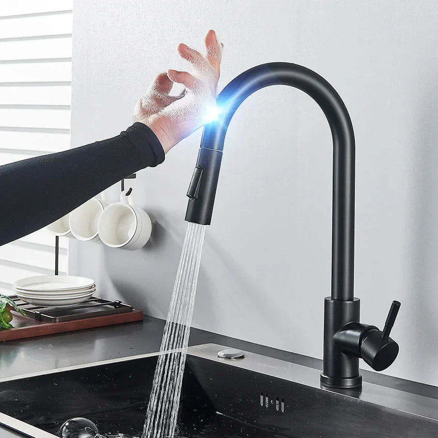 Touchless Kitchen Faucet with Pull Down Sprayer - HappyKidMart
