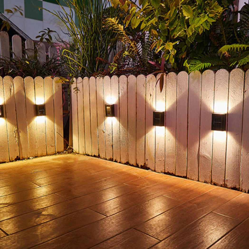 Bright Outdoor Solar Powered LED Wall Lights - HappyKidMart