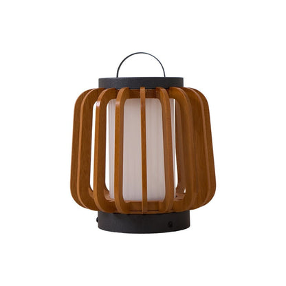 Rustic Wood Patio Table Lamp