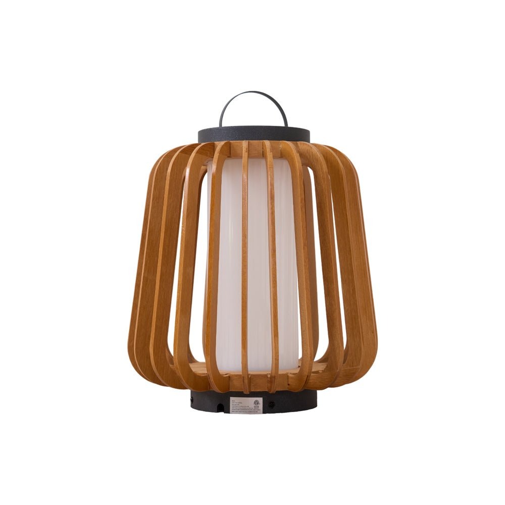 Rustic Wood Patio Table Lamp