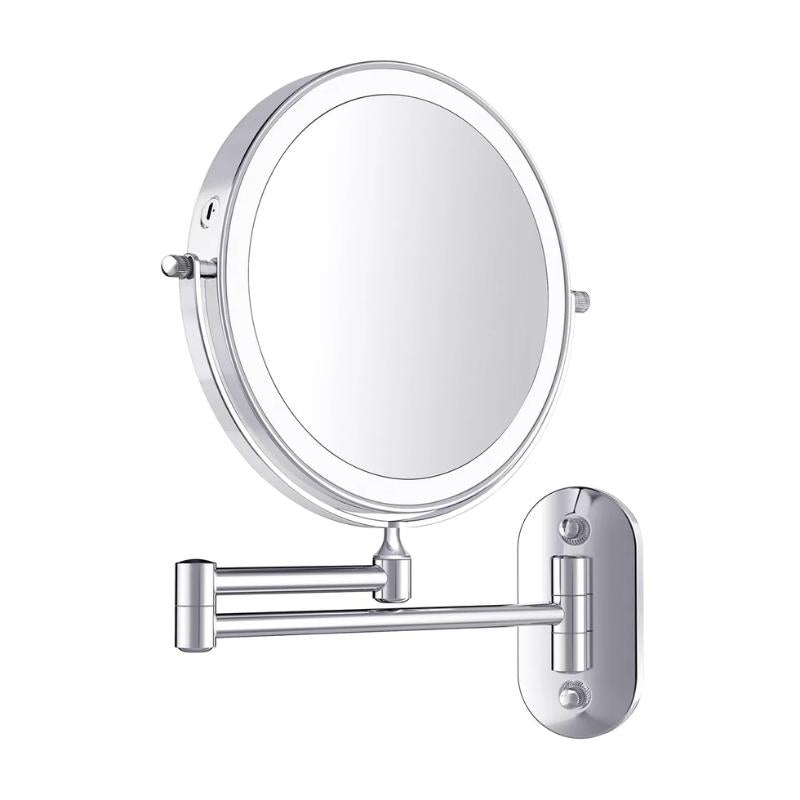 Stylish Circular LED Lighted Bathroom Mirror - HappyKidMart