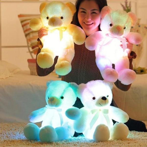 Colorful 20 Inch LED Glow Teddy Bear - HappyKidMart