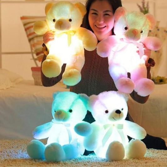 Colorful 20 Inch LED Glow Teddy Bear - HappyKidMart