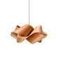 Rustic Wooden Pendant Lamp | Earthy Spiral Shade