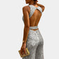Glittering Red Night Jumpsuit