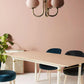 Elegant Crystal Pendant Light | Rose Glass with Gold Accents