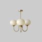 Elegant Crystal Pendant Light | Rose Glass with Gold Accents