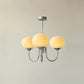 Elegant Crystal Pendant Light | Rose Glass with Gold Accents