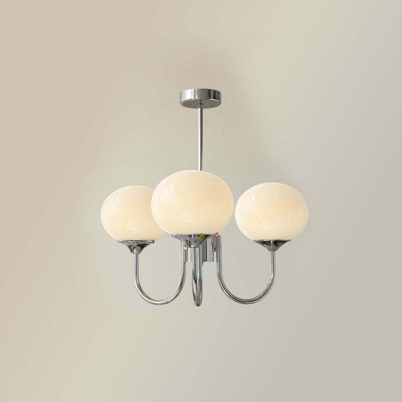 Elegant Crystal Pendant Light | Rose Glass with Gold Accents