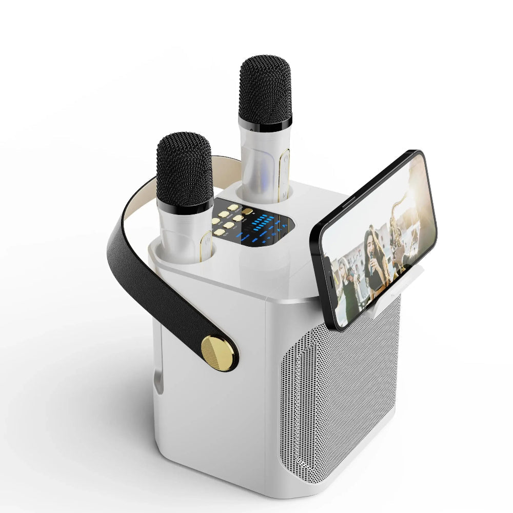 Portable Karaoke System | Wireless Mics With Surround Sound - HappyKidMart