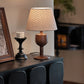 Oceanic Glass Table Lamp | Dark Wooden Base
