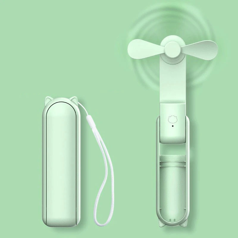 Compact Travel USB Fan with Rechargeable Battery - HappyKidMart