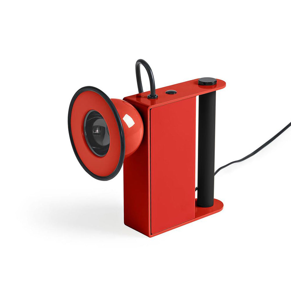 Red Adjustable Metal Desk Lamp