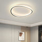 Stylish Gold Oval LED Ceiling Lamp