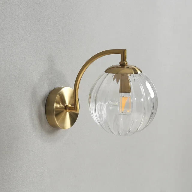 Stylish Pink Glass Wall Sconce