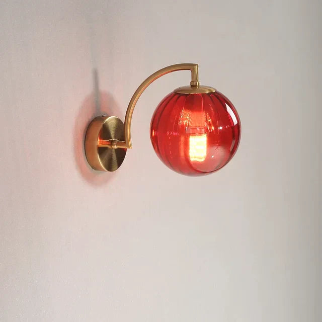 Stylish Pink Glass Wall Sconce