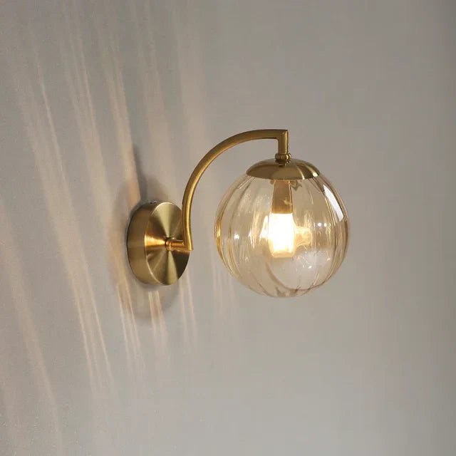 Stylish Pink Glass Wall Sconce