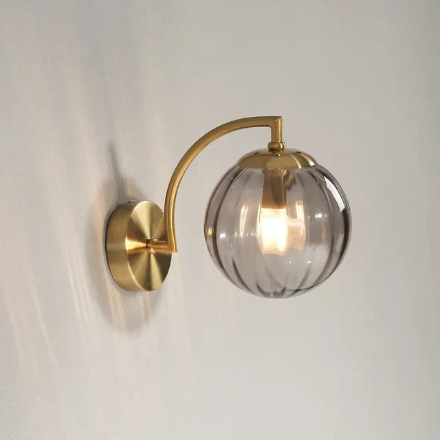 Stylish Pink Glass Wall Sconce