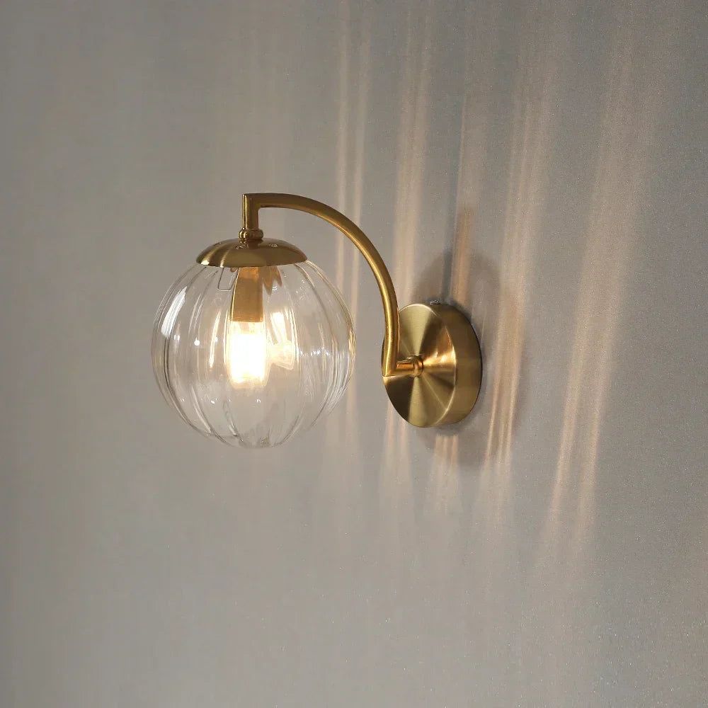 Stylish Pink Glass Wall Sconce