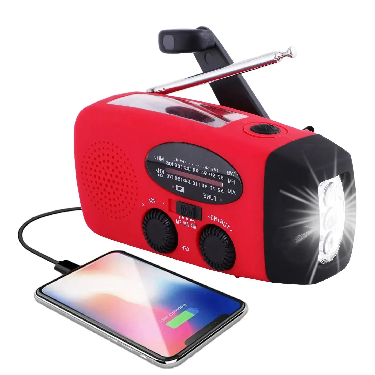 Portable Solar Radio Charger with LED Light - HappyKidMart