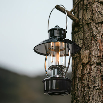 Portable Black Metal LED Camping Lantern