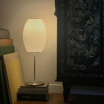 Contemporary White Glass Table Light