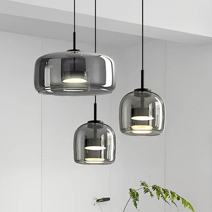 Stylish Amber Glass Drop Light