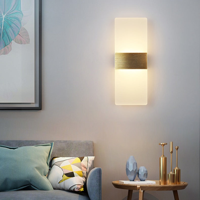 Contemporary Gold LED Wall Light