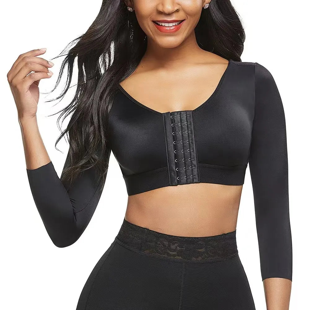 Slimming Mid Sleeve Shapewear Top for Women - HappyKidMart
