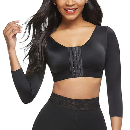 Slimming Mid Sleeve Shapewear Top for Women - HappyKidMart