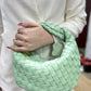 Braided Leather Tote Bag | Woven Pattern Style