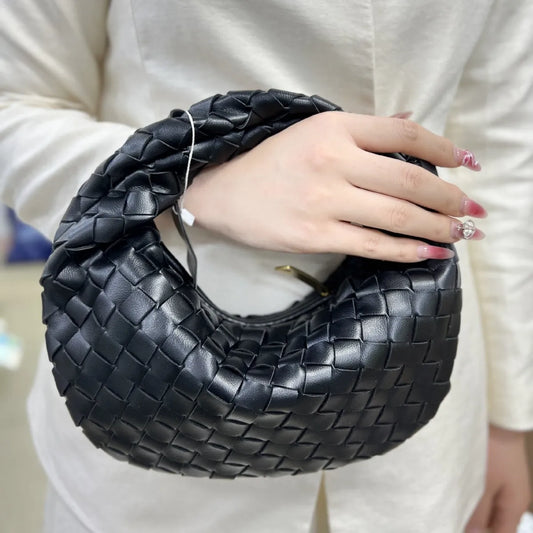 Braided Leather Tote Bag | Woven Pattern Style - HappyKidMart