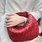 Braided Leather Tote Bag | Woven Pattern Style