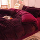 Luxurious Soft Pink Bedding Set with Fringe Trim