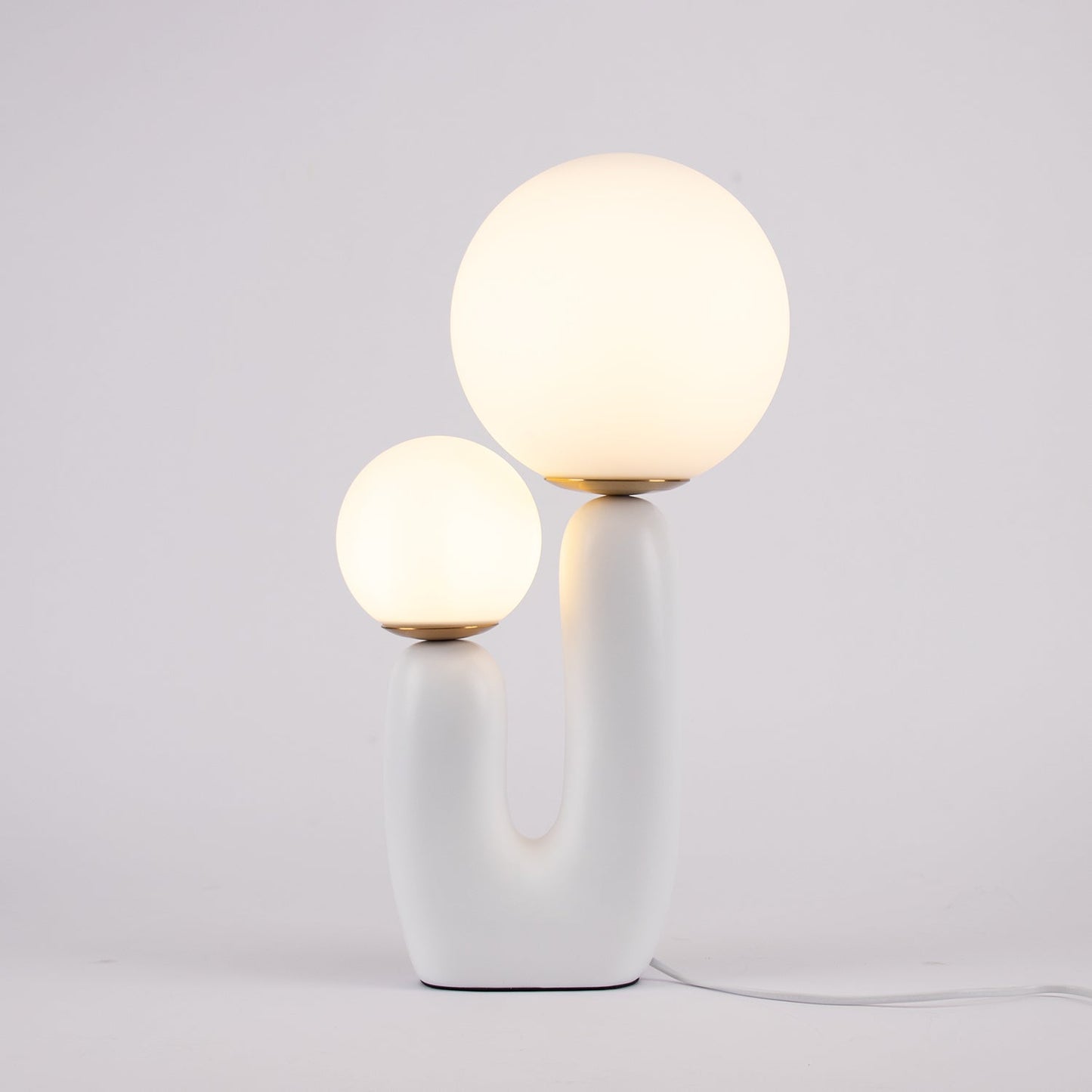 Stylish Glass Table Light | Double Globe Design