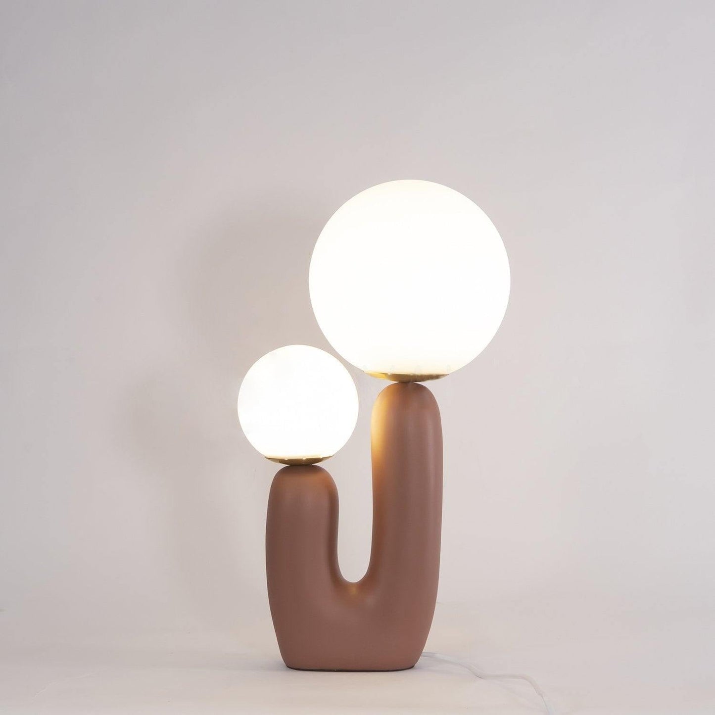 Stylish Glass Table Light | Double Globe Design