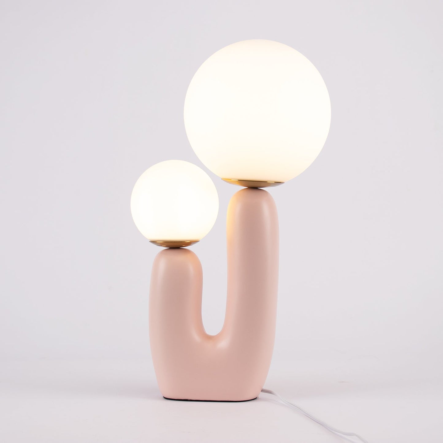 Stylish Glass Table Light | Double Globe Design