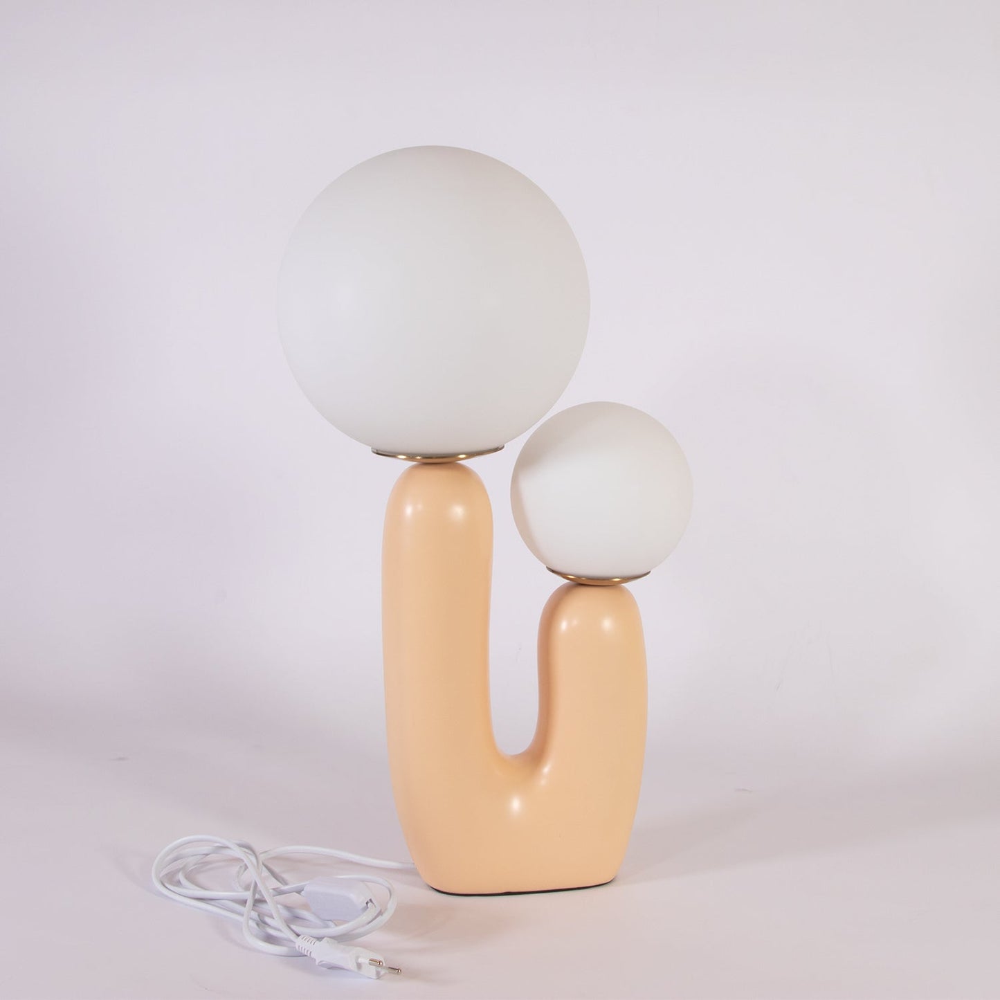 Stylish Glass Table Light | Double Globe Design