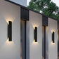 Contemporary Black Metal Outdoor Sconce - HappyKidMart