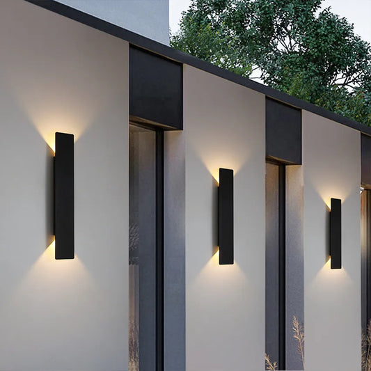 Contemporary Black Metal Outdoor Sconce - HappyKidMart