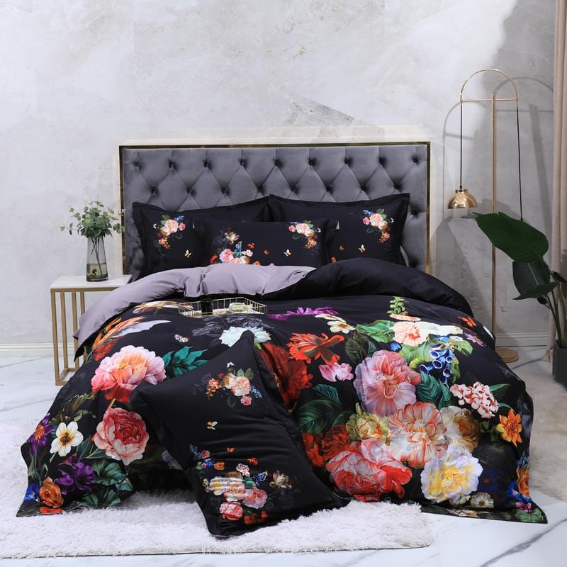 Beautiful Botanical Print Bedding Set - HappyKidMart