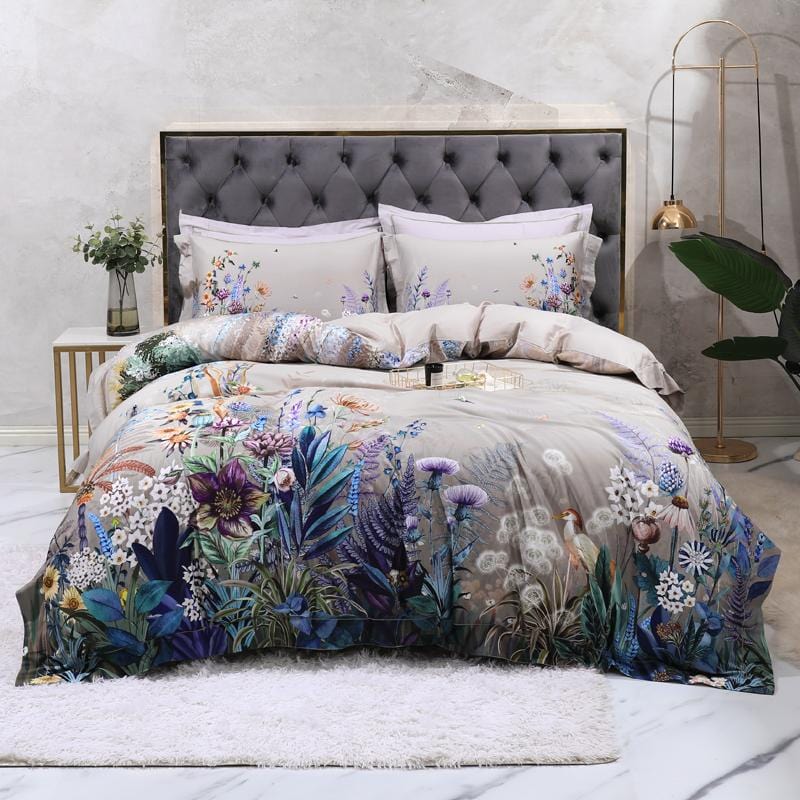 Elegant Floral Cotton Bedding Set - HappyKidMart